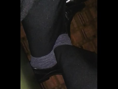 Pissing pants under table restaurant