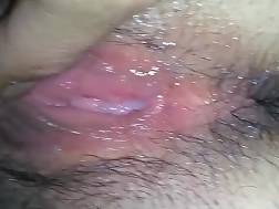 Close dripping wet pussy and