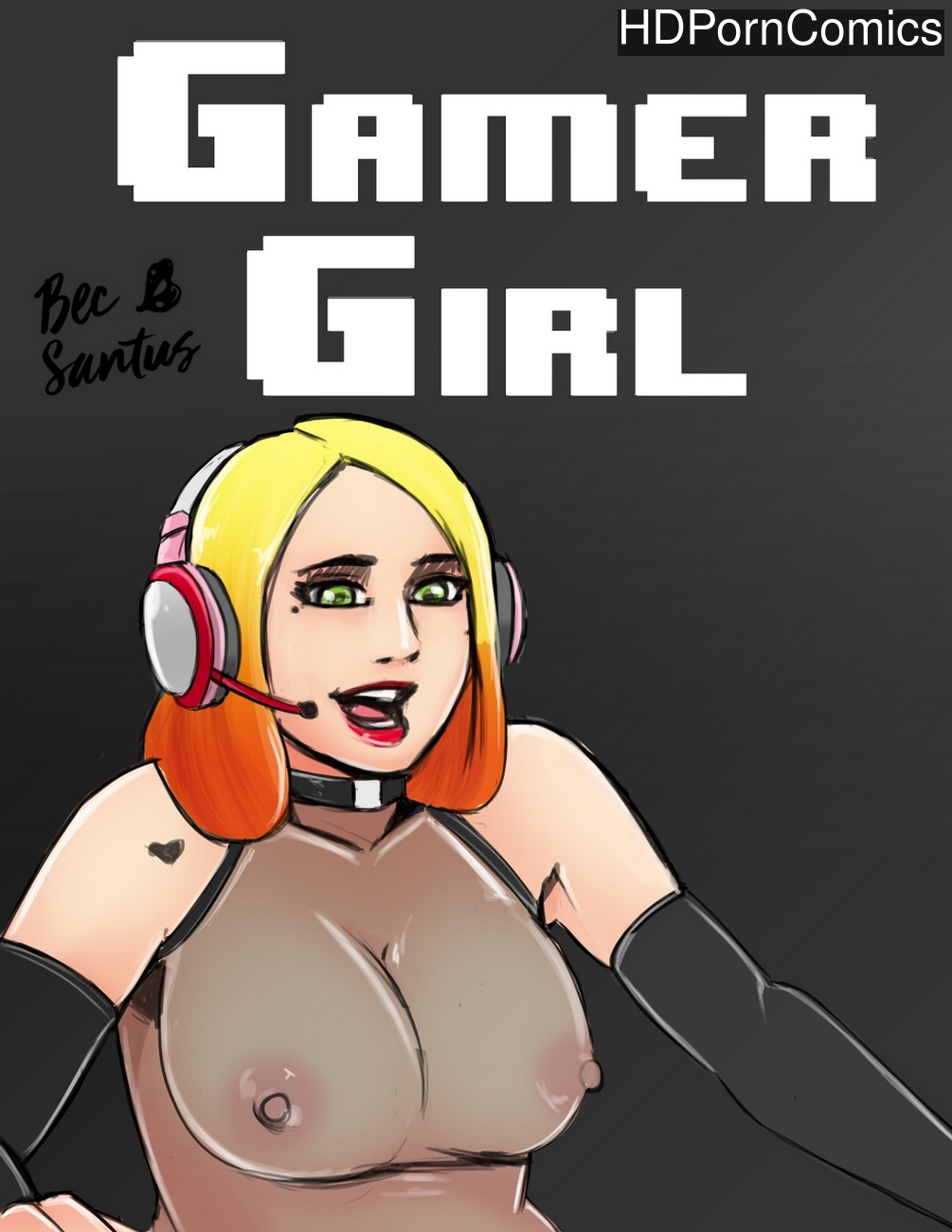 Animated gamer girl