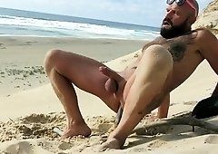Butt italian lick dick on beach