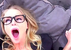 Fucking glasses orgasm