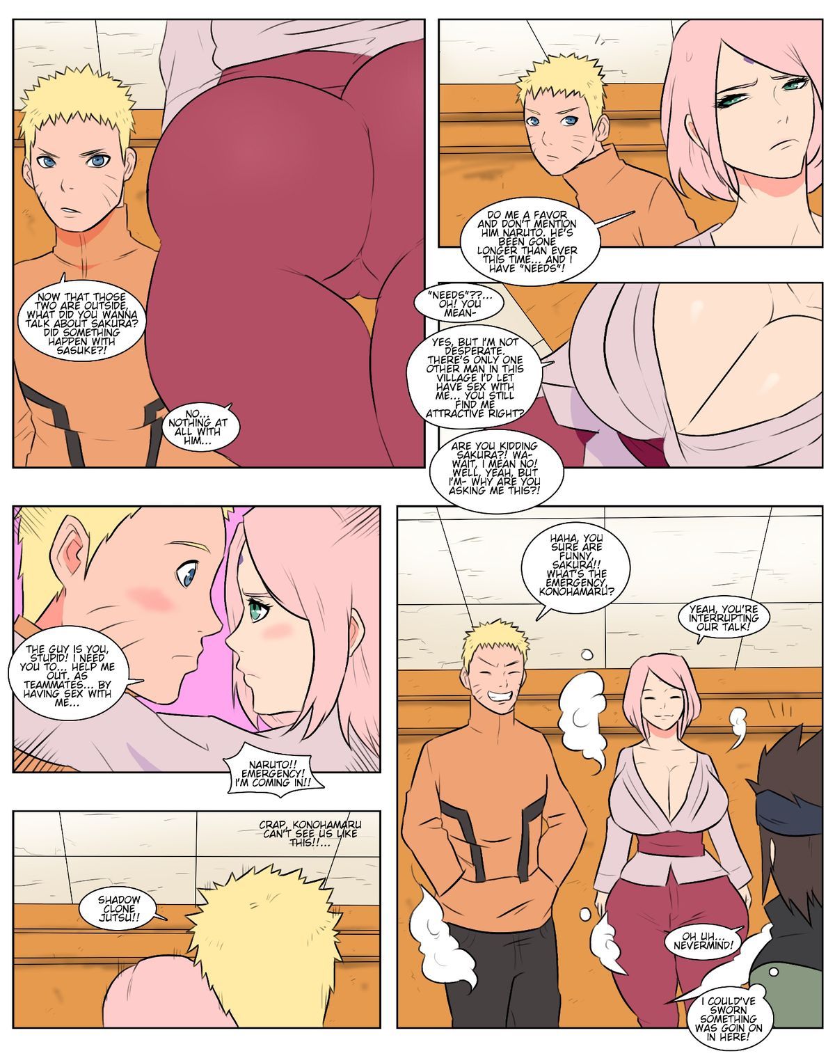 Sakura blowjob comic
