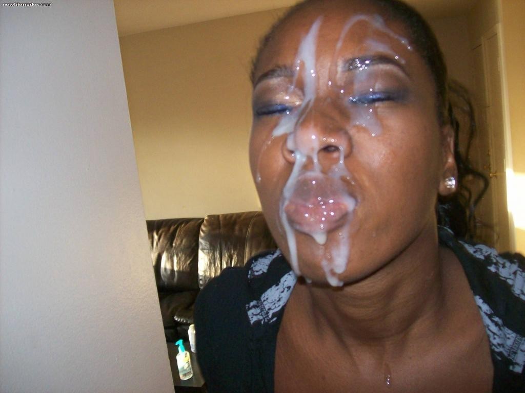 Wife getting facialed by black
